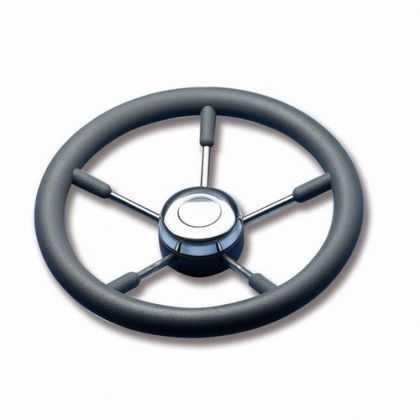 RUDDER WHEELS IN STAINLESS STEEL 5 SPOKES WITH POLYURETHANE COVER — L5135079 TREM