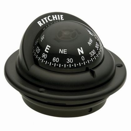 COMPASS FOR POWERBOATS UP TO 20`, BLACK — RITTR-35