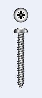 CROSS RECESSED TAPPING SCREW, PAN HEAD - 4.2x16 mm — 7981442 16 MTECH