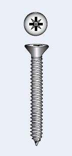 CROSS RECESSED TAPPING SCREW, COUNTERSUNK HEAD - 4.8x25 mm — 7982448 25 MTECH