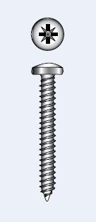 CROSS RECESSED TAPPING SCREW, PAN HEAD - 5.5x25 mm — 7981455 25 MTECH