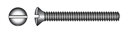 SLOTTED RAISED COUNTERSUNK HEAD SCREW WITH NUT 8x60 mm — 096448 60 MTECH