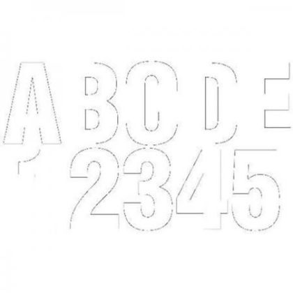 KIT NUMBERS AND LETTERS WHITE - 76 mm — GS41474