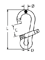 SPRING HOOK, SPECIAL OPENING A4 10X100 — 8293410 100 MTECH