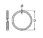 KEY RING, ф30 mm — 8501230 MTECH