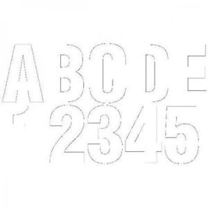KIT NUMBERS AND LETTERS WHITE - 76 mm — GS41474