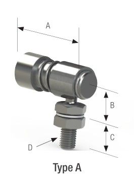 ЯБЪЛКОВИДЕН НАКРАЙНИК ЖИЛО 3/8-24UNF 10 mm /неръждаем/ — 100623 PRETECH