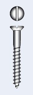 SLOTTED COUNTERSUNK HEAD WOOD SCREW 3x20mm — 009743 20 MTECH