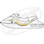 SEADOO DECALS 06-10 GTI/GTI SE/GTI 130 - YELLOW, GRAY — 135BT114A-BLUE SBT