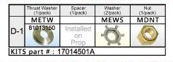 PRESSED-IN PROP KITS — 17014501A MD-PKT-1 SOLAS
