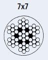 СТОМАНЕНО ВЪЖЕ 7x7 AISI-316, 4/5 mm PVC ПОКРИТИЕ — 81459344/5250 MTECH