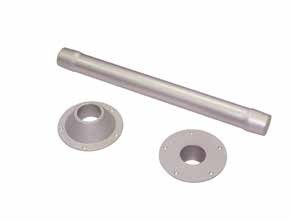 TABLE LEG WITH BASES ALU ANODIZED SILVER — 8146490600 MTECH