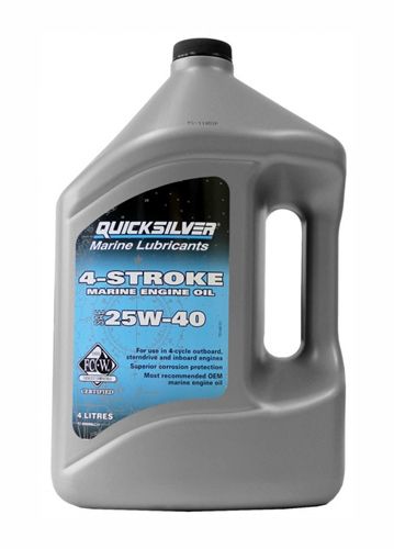 4-STROKE MARINE ENGINE OIL SAE 25W-40 4L — 8M0086224 QSR