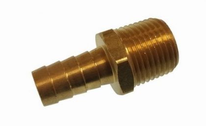 MALE HOSE ADAPTER, BRASS 5/16x3/4 — BRA125-5/16X3/4