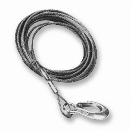 TRAILER WINCH CABLE WITH SNAP-HOOK 7.5 m, ф4.8mm — N0448750 TREM
