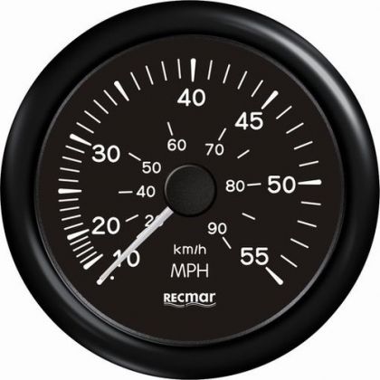 SPEEDOMETER 0-55 mph BLACK — RECKY18203