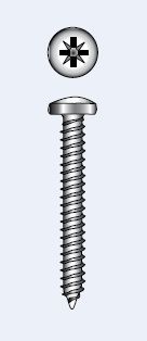 CROSS RECESSED TAPPING SCREW, PAN HEAD - 5.5x16 mm — 7981455 16 MTECH