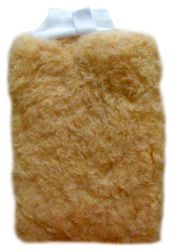 WOOL WASH MITT WITH MESH FIBERS — 40037 STA