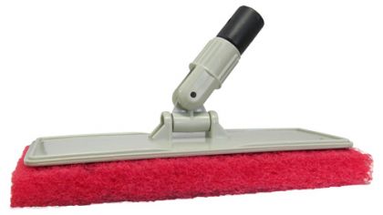 FLEXIBLE HEAD SCRUBBER WITH RED PAD — 40124 STA