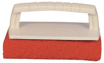 SCRUB PAD WITH HANDLE (MEDIUM) (RED) — 40130 STA