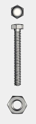 HEXAGON HEAD SCREWS - 5x50 mm — 9093345 50 MTECH