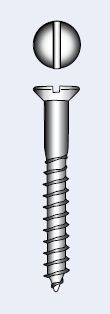 SLOTTED COUNTERSUNK HEAD WOOD SCREW - 3.0x20 mm — 9009743 20 MTECH