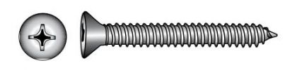 РАПИДЕН ВИНТ С КРЪСТАТ ПРОРЕЗ DIN7982CZ•ISO7050 - 6.3x25 mm, A4 - 6 бр. — 97982463 25 MTECH