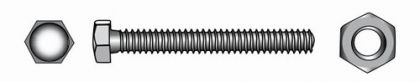 БОЛТ ШЕСТОСТЕН С ГАЙКА DIN933SZ•ISO4017 - 10x50 mm, A4 - 2 бр. — 90933410 50 MTECH