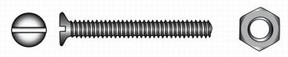 SLOTTED CHEESE HEAD SCREW WITH NUT - 6x40 mm — 9096346 40 MTECH