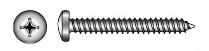 CROSS RECESSED TAPPING SCREW, PAN HEAD — 79814048 25 MTECH