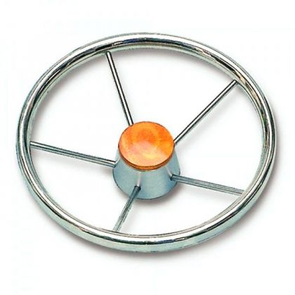 STEERING WHEEL IN STAINLESS STEEL WITH OVAL HANDGRIP — V.0.45 MAVIMARE