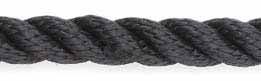 “TREM BALMORAL“ 3-STRAND POLYESTER MOORING ROPE BLACK 10 mm — T5210000 TREM