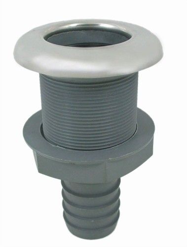 THRU-HULL WITH HOSE CONNECTION, AISI-316/PLASTIC, 1“ — 874841 MTECH