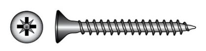 CROSS RECESSED COUNTERSUNK CHIPBOARD SCREWS — 9050460 60 MTECH