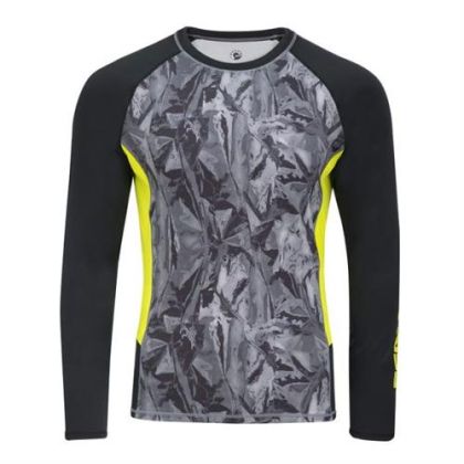 LONG SLEEVE RASHGUARD BLACK/YELLOW — 4544931290 BRP