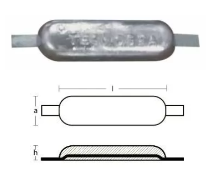 ЦИНКОВ АНОД ЗА КОРПУС С ШИНА 2.2kg. — 00303 TSEAL