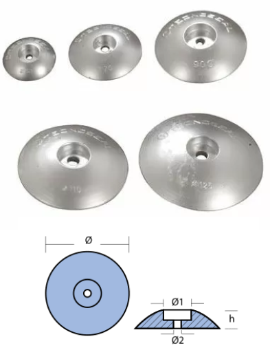 ЦИНКОВ АНОД ЗА ПЕРО НА РУЛЯ - 70 mm — 00101 TSEAL