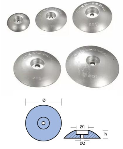 ЦИНКОВ АНОД ЗА ПЕРО НА РУЛЯ - 50 mm — 00100 TSEAL