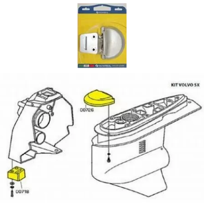KIT ANODES VOLVO SX ALUMINIUM — KIT VOLVO SX/AL TSEAL