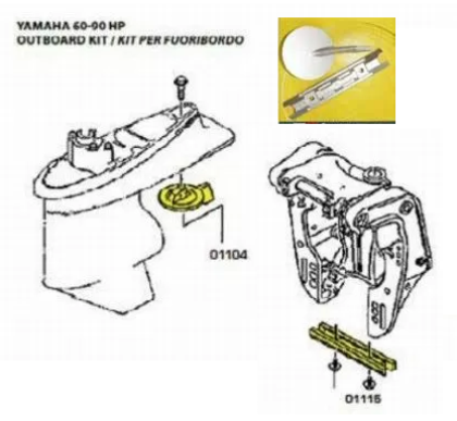 KIT YAMAHA FOR FUORIBORDO 60-90 OF ALUMINUM — KIT YAMAHA 60-90-AL TSEAL