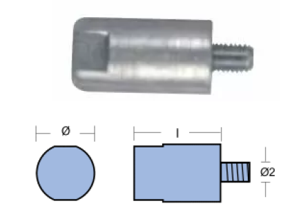ROD FOR COOLER YANMAR DIA 20 L 37 M8x11 — 01312 TSEAL
