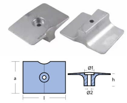 ENGINE PLATE YAMAHA F25 4 TEMPI OF ALUMINUM — 01135AL TSEAL