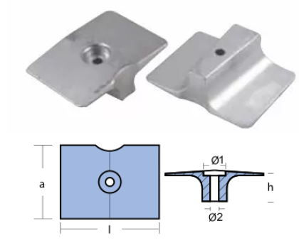 ENGINE PLATE YAMAHA F25 4 TEMPI — 01135 TSEAL