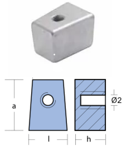 ANODE YAMAHA W/ FORO M8 — 01132 TSEAL