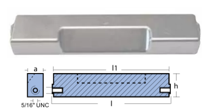 BAR ANODE JOHNSON-EVINRUDE 60-175 HP OF ALUMINUM — 00918AL TSEAL