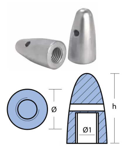 SHAFT NUTS VOLVO PENTA 25/30 3/4“ UNC — 00719 TSEAL