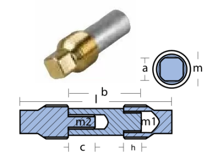 ROD FOR COOLER V.P. REFR. W/ TAPPO — 00714T TSEAL