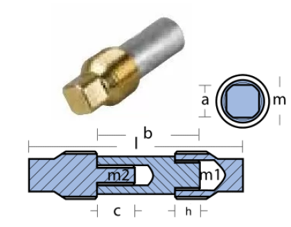 ROD FOR COOLER V.P. DIA 16 L.30 7/16UNC-M8 — 00714AL TSEAL