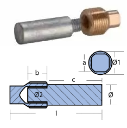 ROD FOR COOLER VP W/ TAPPO — 00713T TSEAL