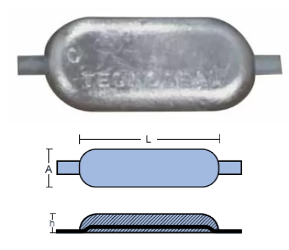 OVALE W/ INS. KG. 2,5 ALUMINUM — 00306AL TSEAL